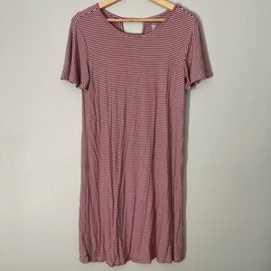 Old Navy Girls 14 Short Sleeve Red and White Striped Dress